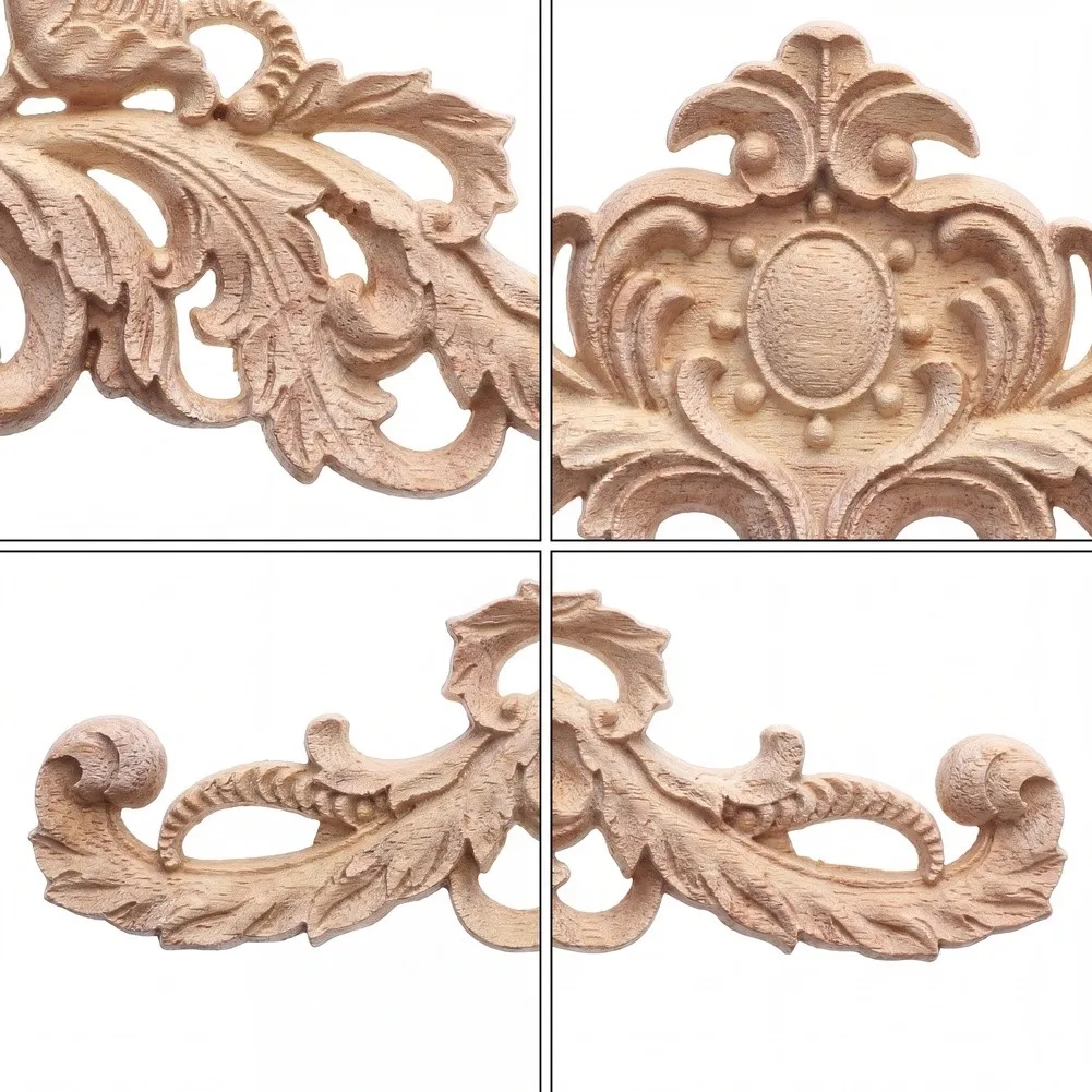 Wall Mounted Rubberwood Decor with Artisanal Floral Detailing for Transitional Farmhouse or Scandinavian Interiors