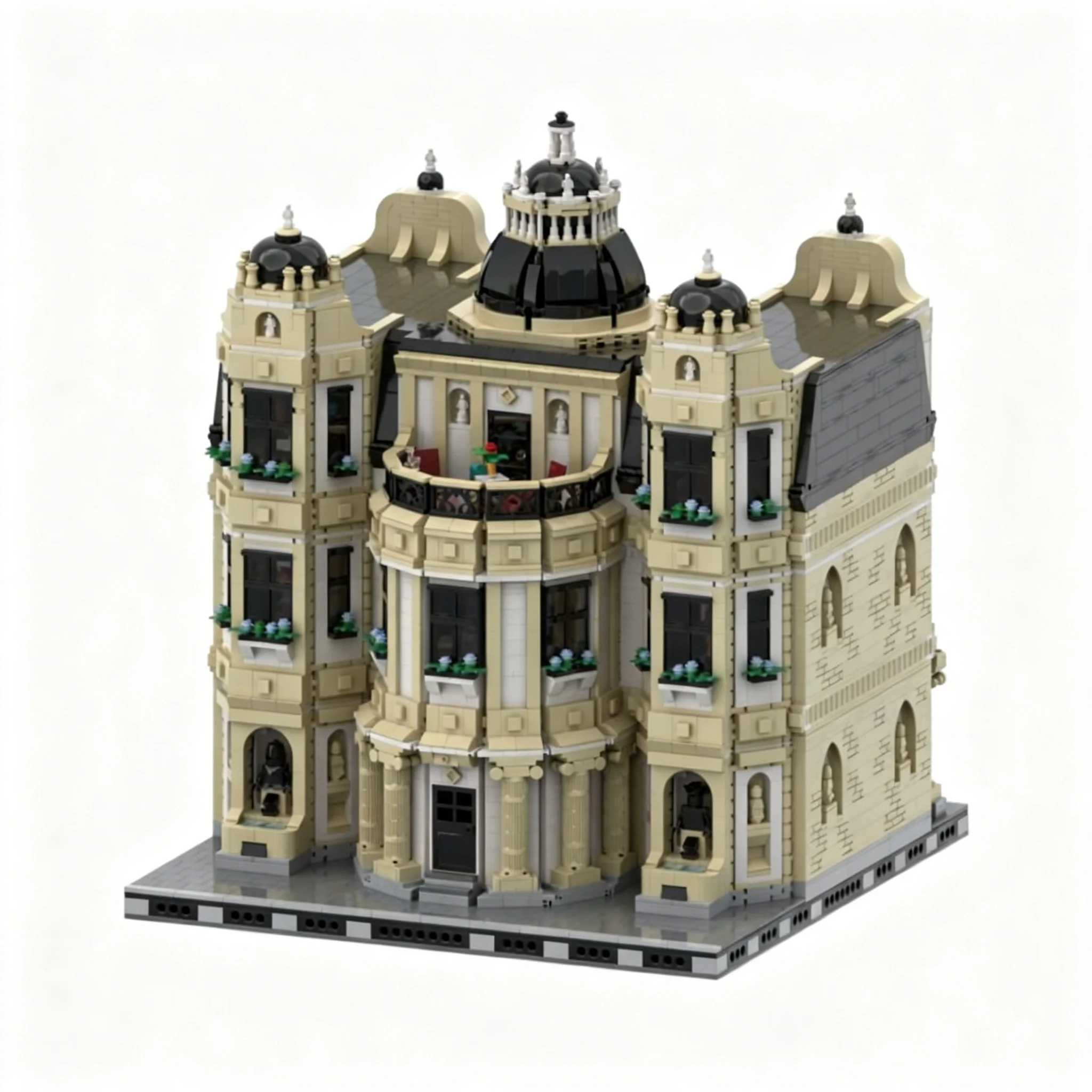 12930pcs MOC Livingstone Palais Building On MILS Plate Modular Streetscape Model Blocks Christmas Gift Architecture Toys Idea