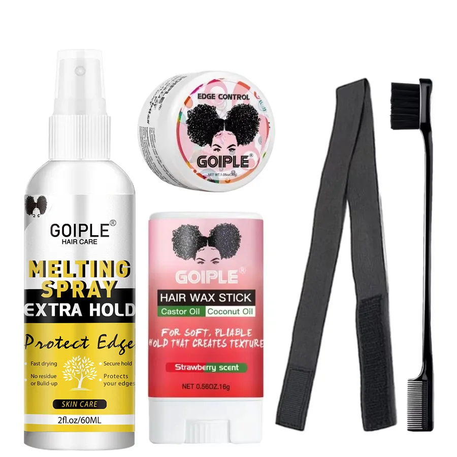 GOIPLE Fast Dry Toupee Adhesives for Front Wigs Lace Wig Melting Spray for Women Control Flyaways Edge Gel Smooth Hair Wax Stick