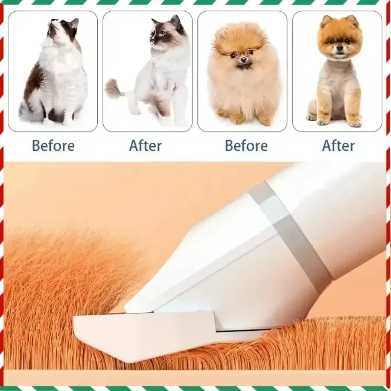 

Cordless Pet Trimmer Hairclipper USB Rechargeable Quiet Electric Dog Clippers Portable Cordless Pet Shaver Pet Grooming Tools
