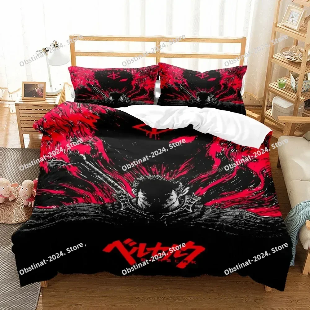 

Berserk Anime Duvet Cover Set Without Sheet King Queen Double Full Twin Single Size Bed Linen Set