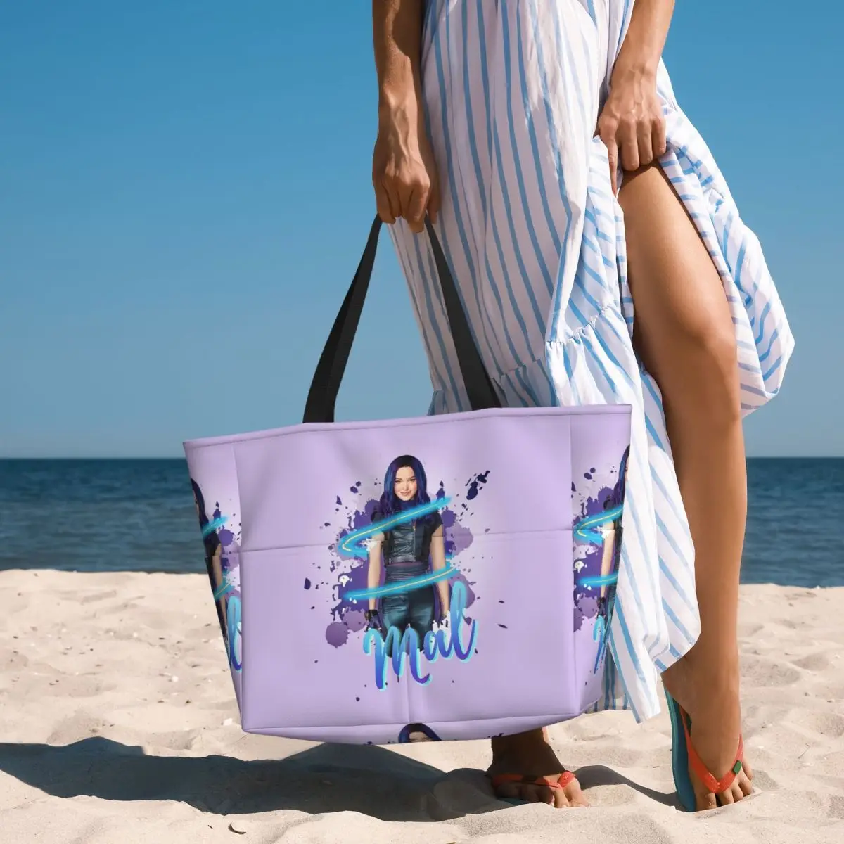 Пляжная большая сумка Mal - Descendants 3, спортивная сумка для занятий йогой в тренажерном зале, большая большая сумка, женская дорожная сумка, сумка для фитнеса