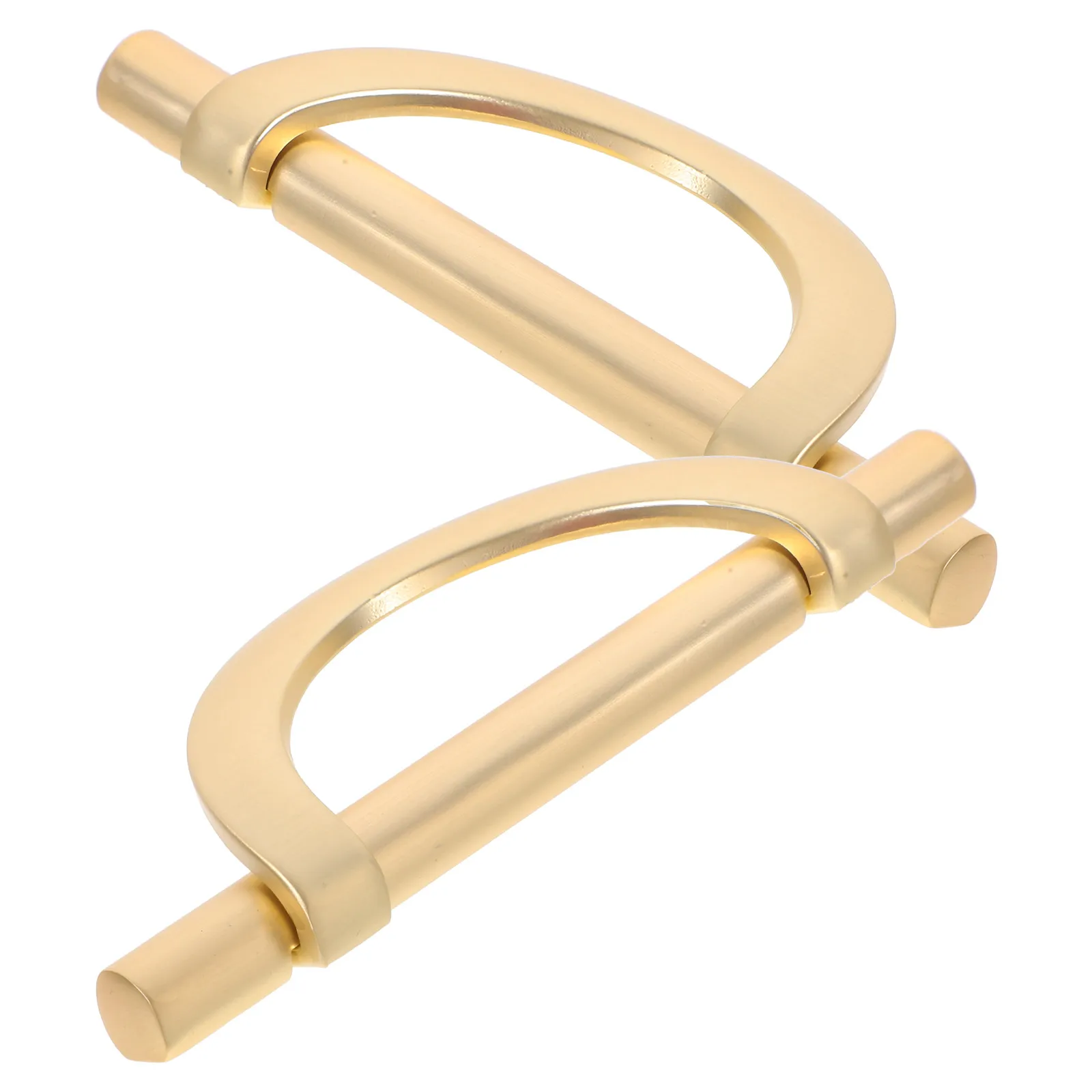 

2 Pcs Door Handles Zinc Alloy Cabinet Knobs Light Pulls Hardware Golden Dresser
