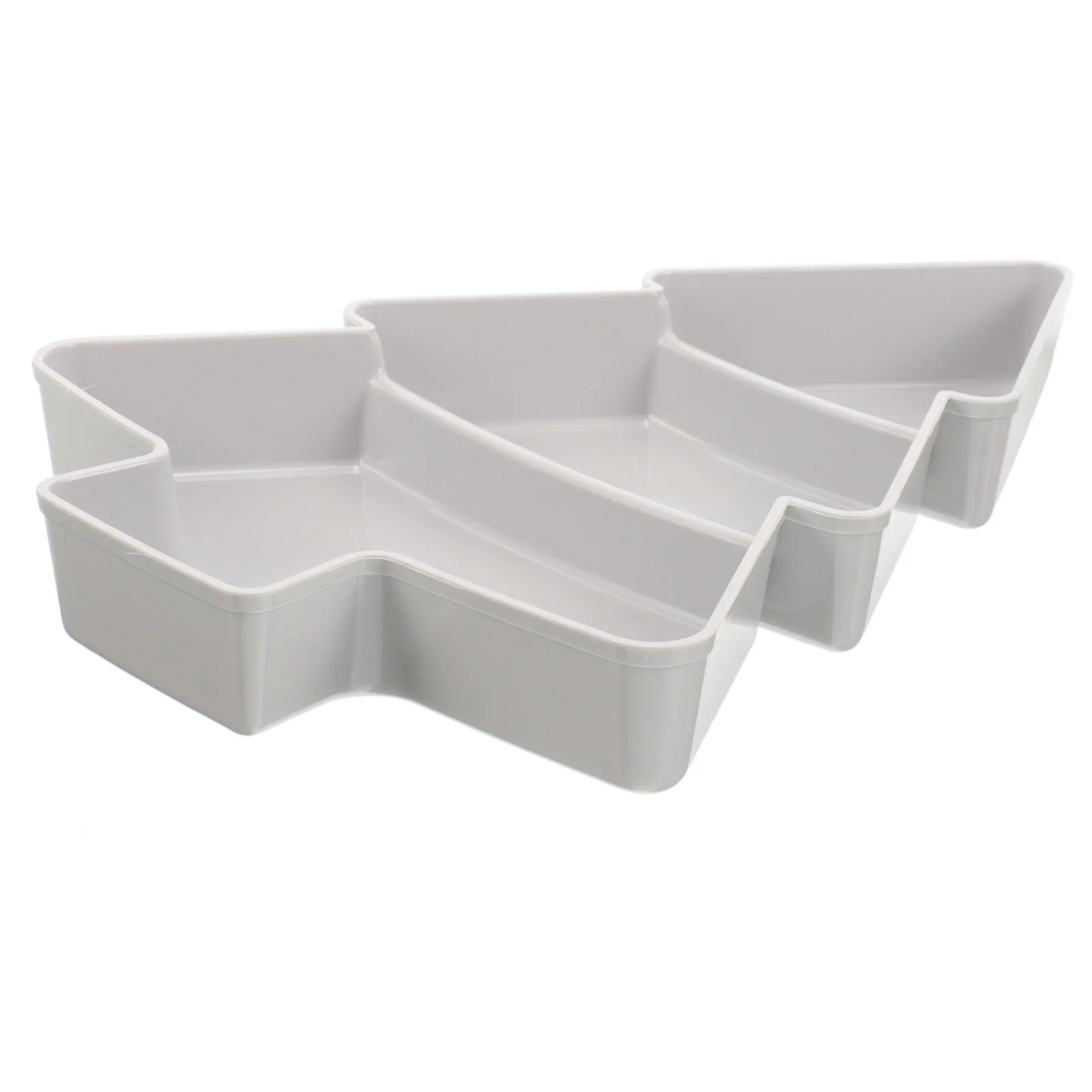 

Xmas Trees Christmas Shape Plate Plastic Platter Serving for Nuts Shaped Tray Grey Dish Office