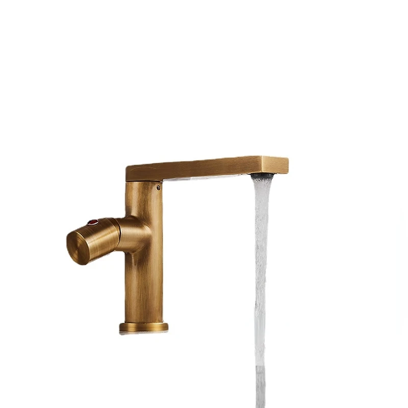 

Single Hot and Cold Faucet Black/gold Washbasin Faucet Bathroom Faucet Washbasin Faucet