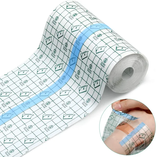 15cm * 3m wodoodporna przezroczysta bandaż samoprzylepny opatrunek na ranę taśma ochronna elastyczna bandażowa folia zwiajana