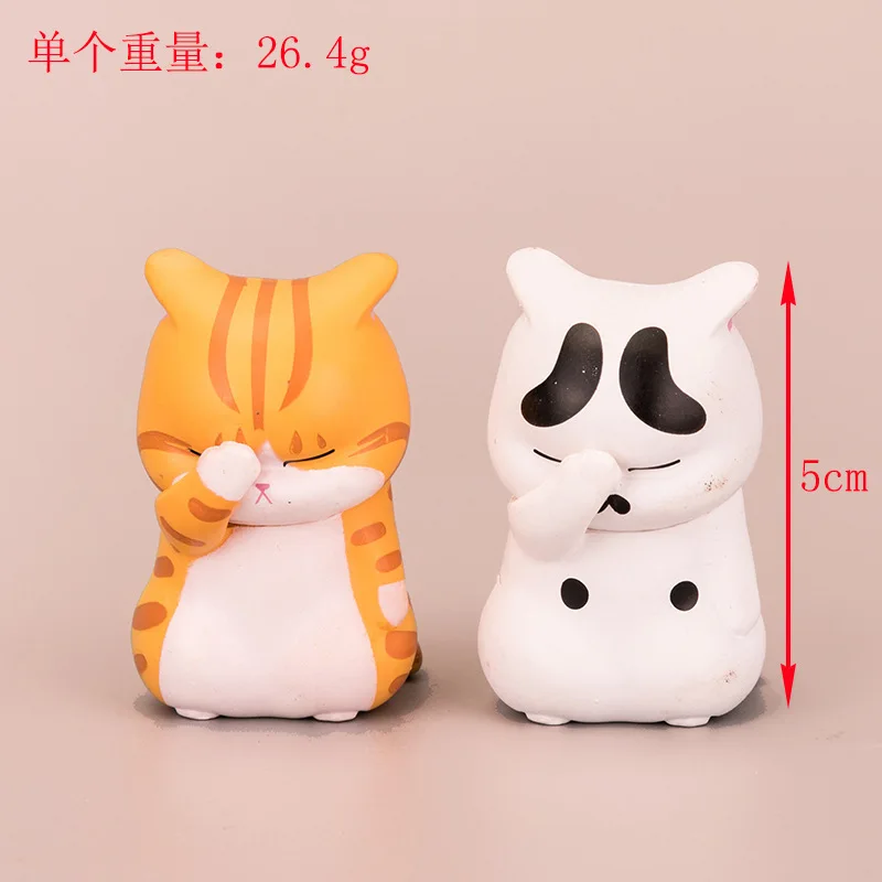 3 figuras de gato que cobrem o rosto, enfeites de gato periféricos de anime, presentes, bonecos, barracas de rua, brinquedos de desenho animado para jogar maré