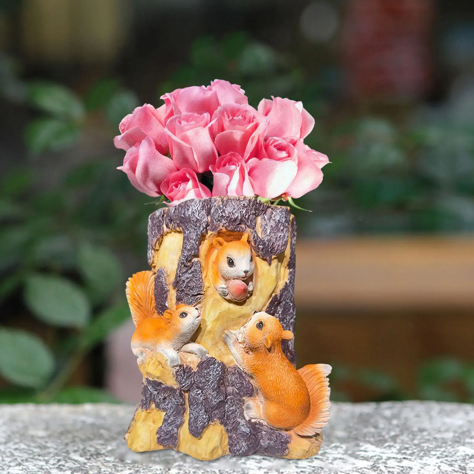 

Resin Figurine Gifts Decorative Cartoon Flower Pot for Tabletop Indoor Home