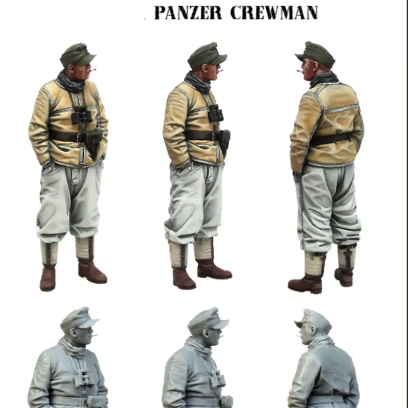 Zusammengebauter Modellbausatz aus Kunstharz im Maßstab 1:35, historische Militär-Hobby-Sammlung, Miniatur-Rest-Infanterie, unmontiert, unbemalt