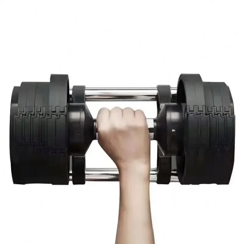 Adjustable Dumbbells 44 Lbs Weight Automatic Adjustment Dumbbells Stand Rack 15Kg Adjustable Dumbbell Handles