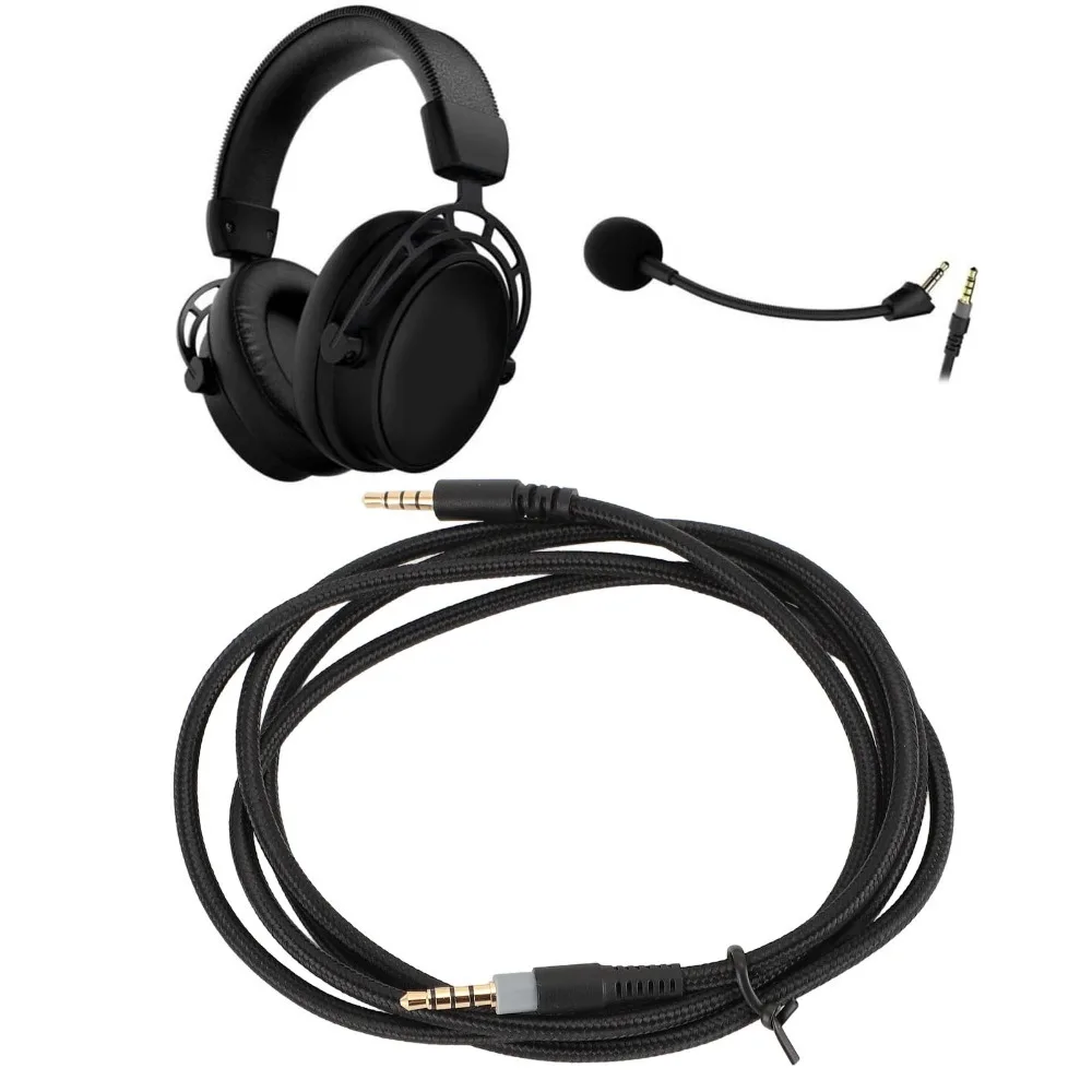 Gold Plated Plug 3.5mm Male to 3.5mm Male Cable 4.9ft Braided Headphone Cable for Cloud Alpha Cloud Mix Cloud