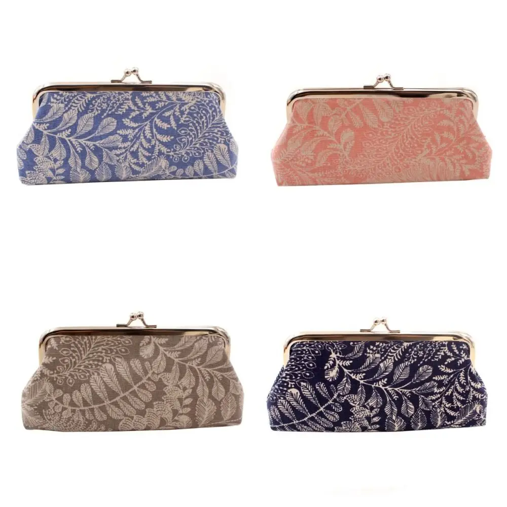 خمر حقيبة المال ورقة محفظة نسائية للعملات المعدنية محفظة حقيبة التخزين حقيبة يد مخلب أحمر الشفاه حقيبة قبلة المشبك قفل كيرينغ محفظة طويلة حقيبة في الهواء الطلق