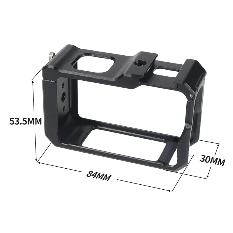 

Camera Cage Rig Protective Frame Expansion Case with Cold Shoe Mount 1/4" ARRI Thread for DJI OSMO Action 3 Camera Accessories