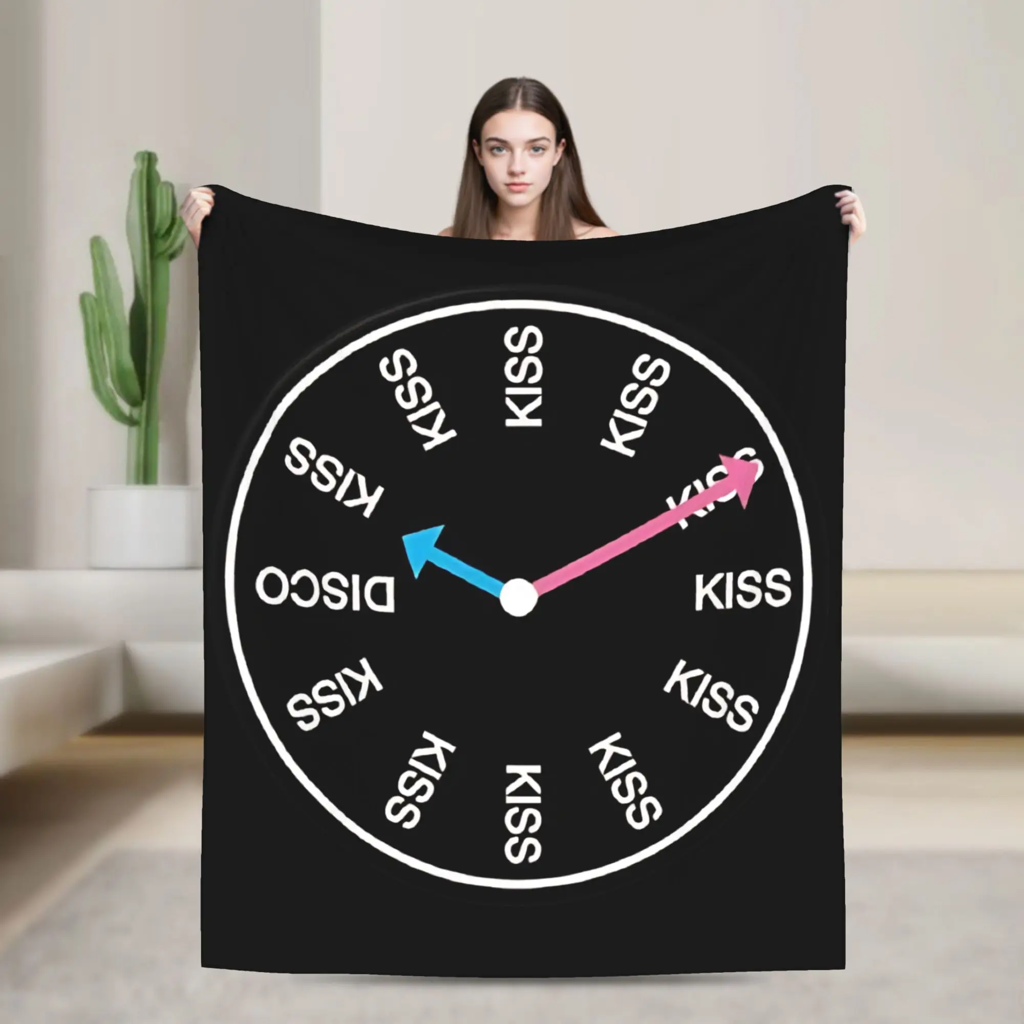 Kiss All The Time Disco Blankets Flannel Summer Air Conditioning Harrys Singer Styles Multi-function Throw Blankets Rug Piece