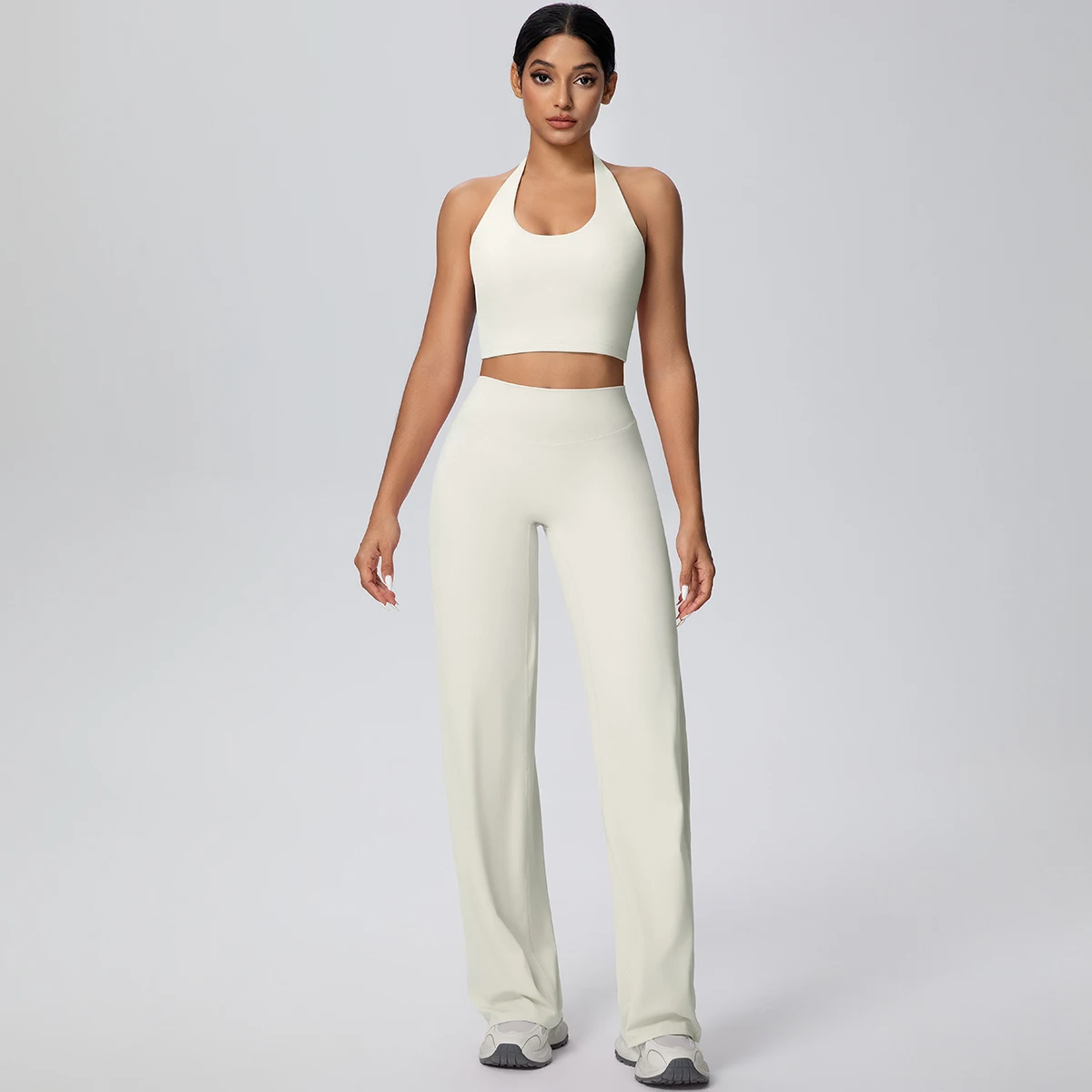 2 stück Atmungsaktive Sommer Workout Top Hosen Yoga Set Yoga Unterwäsche Mit Brust Pad Schnell Trocknend Push-Up Bleistift Hosen yoga Set – Detail 18