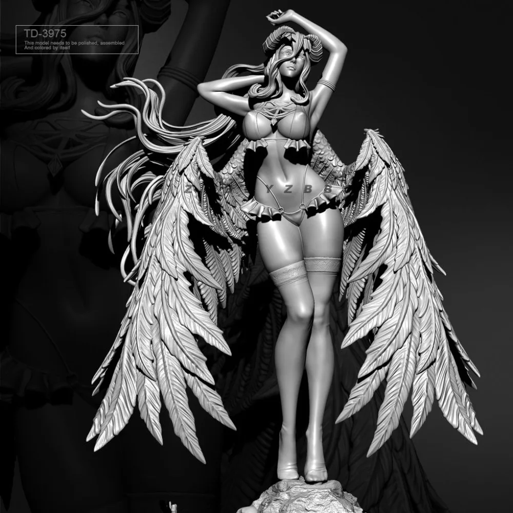 80mm Fallen Angel Model Kit Unpainted Unassembled Girl Garage Kits