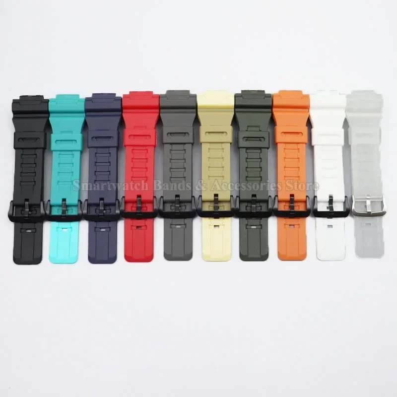 Silicone Watch Strap for Casio AQ-S810W 800W SGW-300H AE1000W AEQ110W W800H W216H W735H Waterproof Rubber Bracelet Accessories