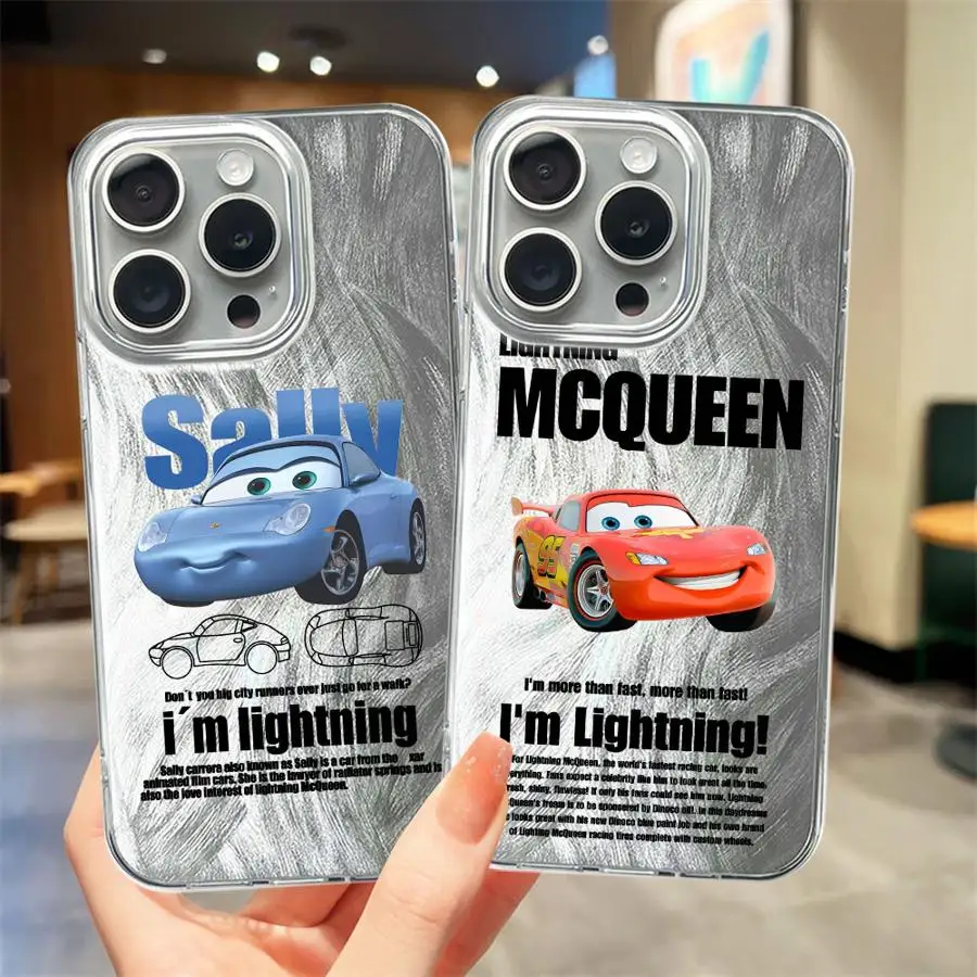 Case for iPhone 16e 14 13 Pro 16 Pro Max 11 15 14 Plus 12 Back Phoen Cover Sally Lightning McQueen