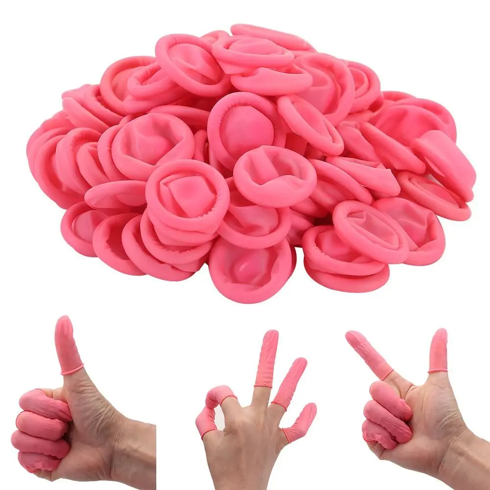 

100/300PCS Non-slip Nail Art Tool Latex Rubber Gloves Finger Cots Finger Cover Fingertips Protector Gloves