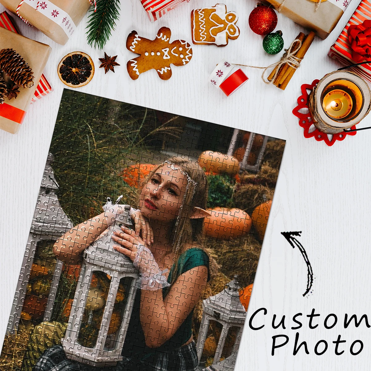 300/500/1000pcs  princess Custom Photo Jigsaw puzzle Mosaic Personalized Photo For Kids Toy Handmade Birthday Gifts view 5