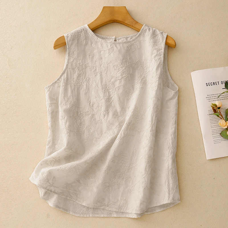 Embroidery Style - Lightweight Cotton Embroidered Simple Style Small