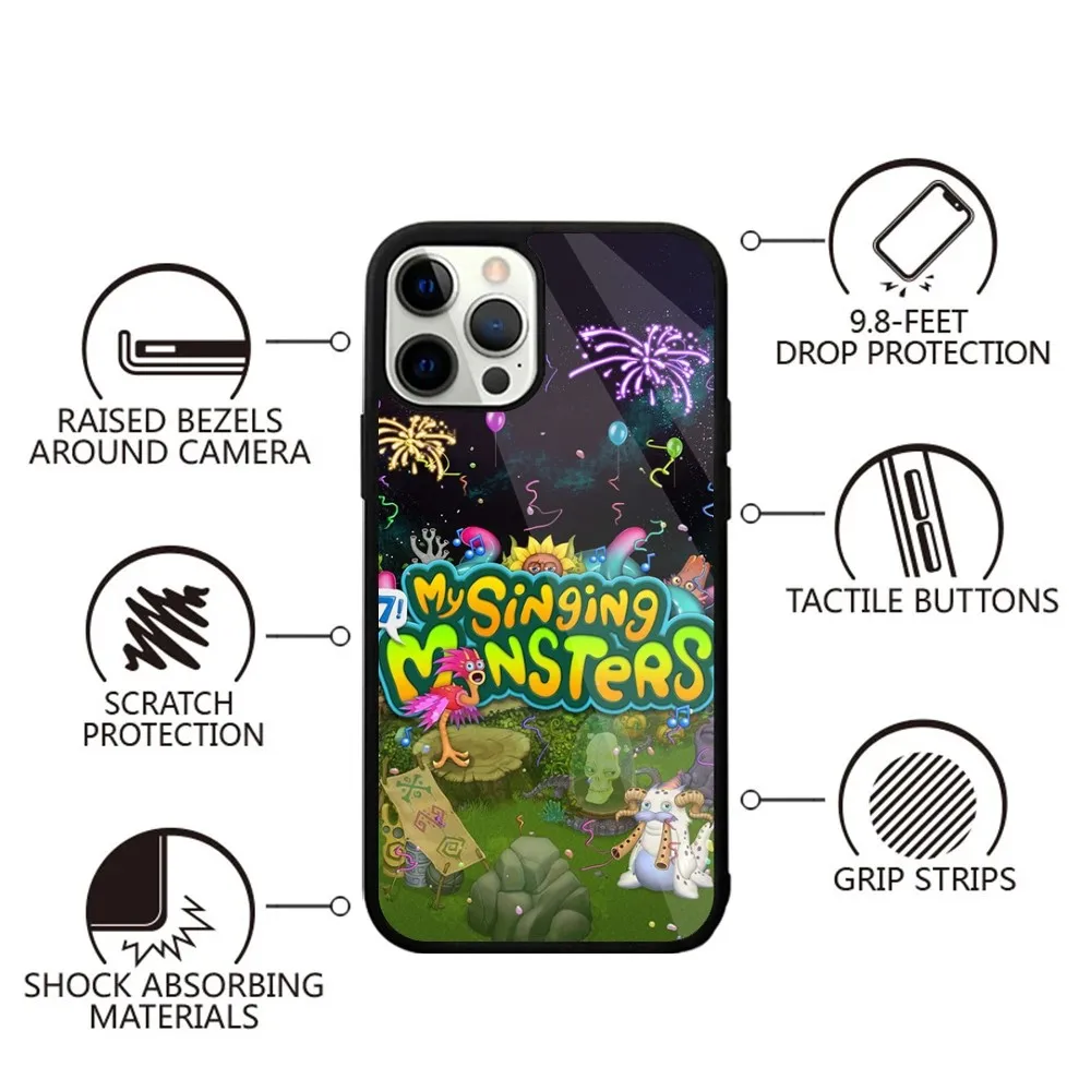 My Singing M-Monsters Phone Case Strong Magnetic For IPhone 15,14,13,Pro,Max,Plus,11,12,Mini For Magsafe Wireless Charging