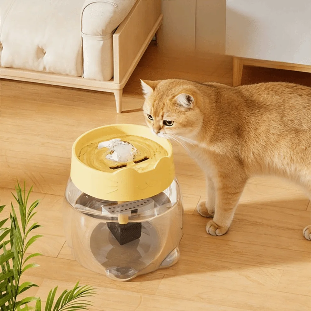 

Large Capacity Automatic Cat Water Dispenser USB Electric Silent Operation Pet Water Fountain Detachable Filter System