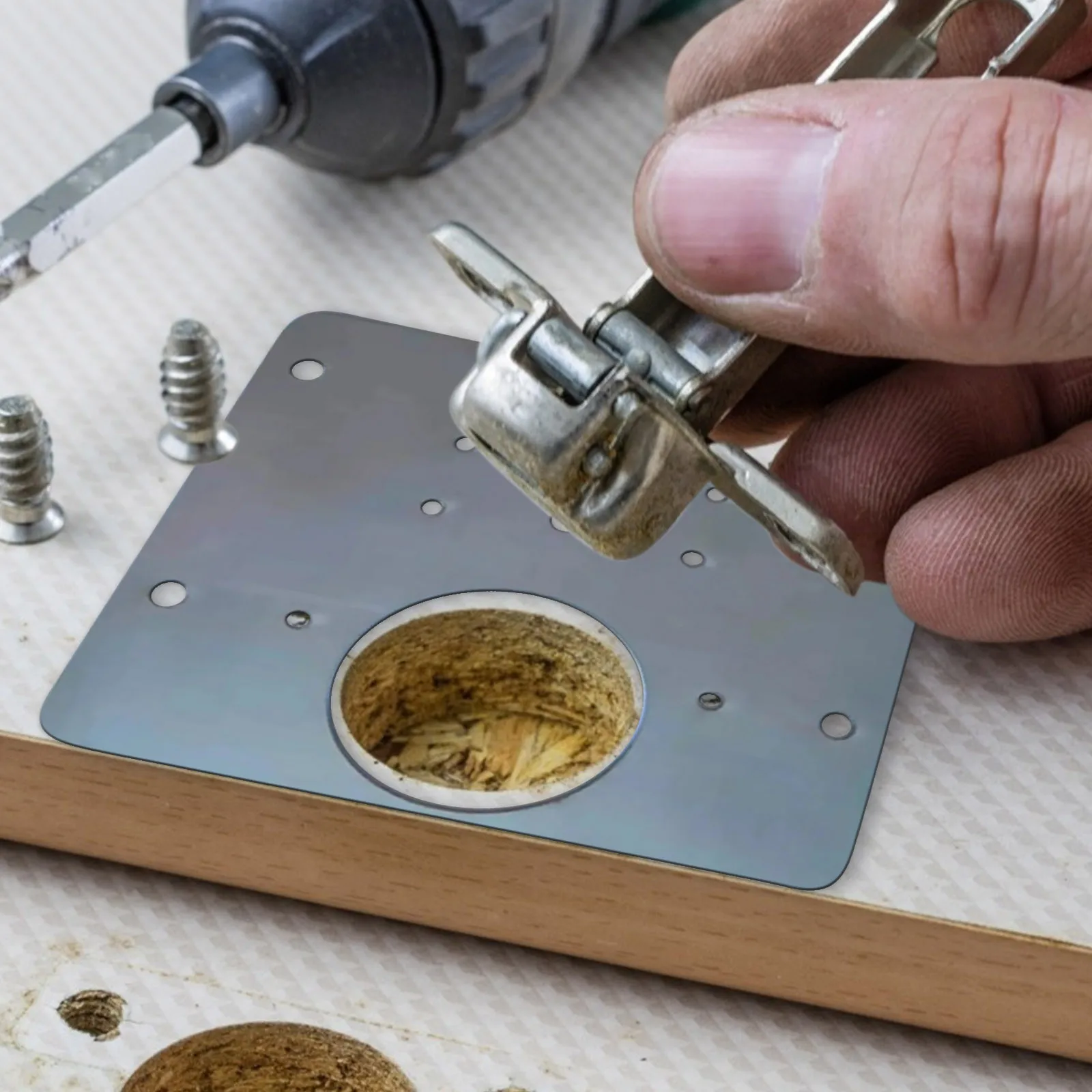 Kitchen Cupboard Door Hinge Repair Kit, Cabinet Hinge Repair, Side Panels Mount, Practicability