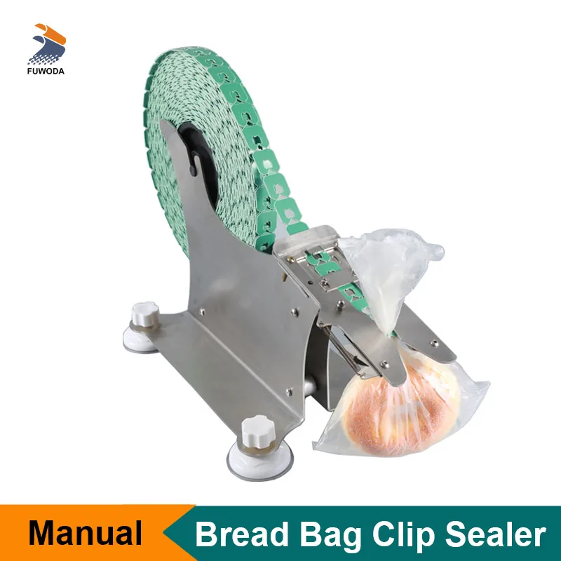 Bread Clip Machine Manual Packaging Machine Small Size Bakery Bread Candy Snack Baking Plastic Bags Sealing Closure