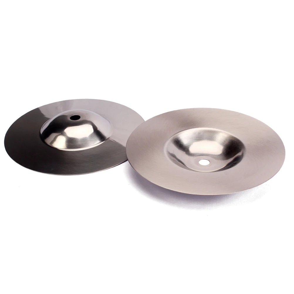 

2Pcs Silver Instrument Accessories High Hardness Silver Crash Percussion Instrument Accessories Cymbal Cymbal Sound
