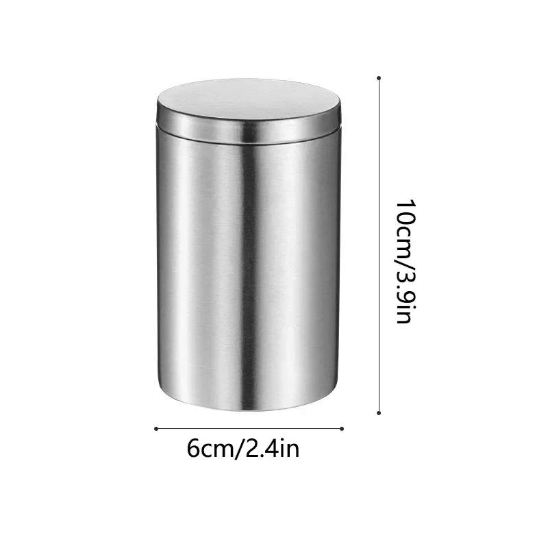 Stainless Steel Sealed Storage Jar, Portable Airtight Food Storage Container Canister for Coffee Beans Flour Cereal Sugar