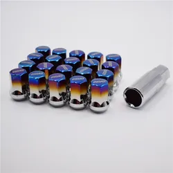 Rays Burnt Blue Steel Wheel Rims Lug Nuts 17HEX M12x1.5/M12x1.25