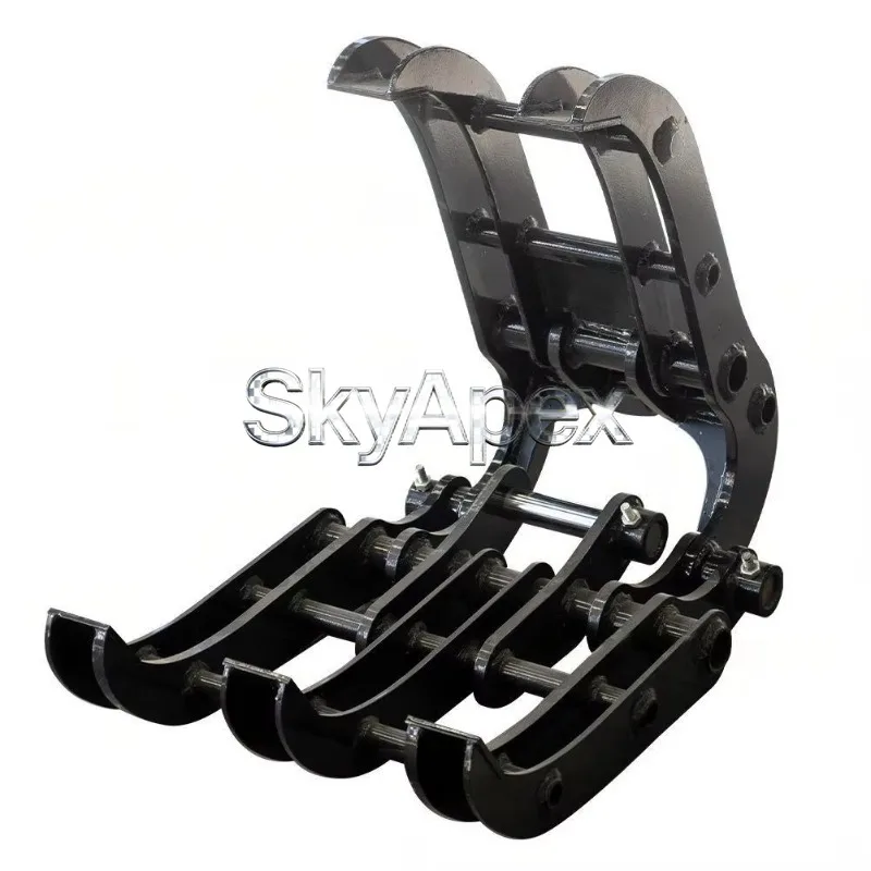 

Excavator Attachment Rotating Log Stone Grapple Dual Cylinder Hydraulic Clamp Alloy Steel 4-6T Heavy Duty Engineering Accessory