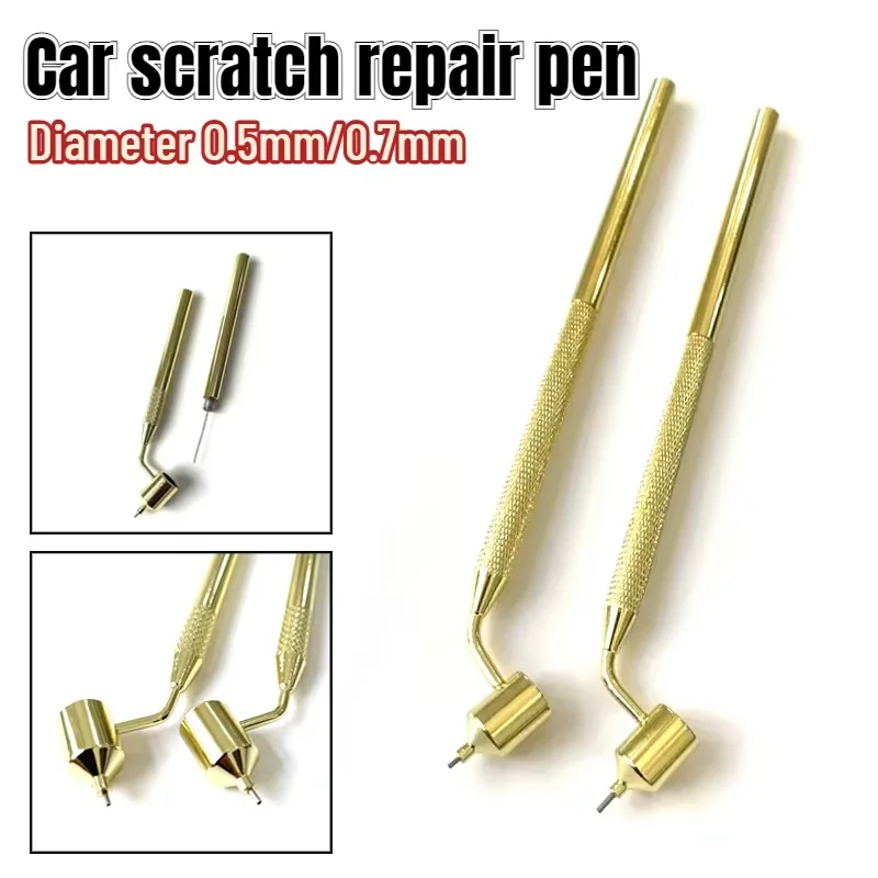 0.5mm/0.7mm Car Scratch Skipping Stones Fine Line Pen Repair Fine Scratches On Cars Touch-up Pen Liquid Lighter Paint Extra Fine