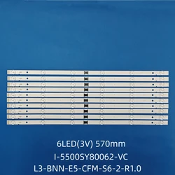 LED Backlight Strips 6LED For KD-55X8000H KD-55XH8096 KD-55XH8196 XBR-55X800H I-5500SY80062-VC LM41-01056A 01022A
