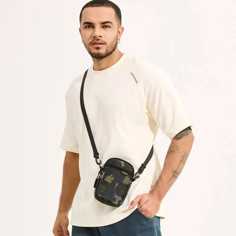 New Casual Waterproof Crossbody Phone Bag, 1L Compact Lightweight Sling Pack, Durable Cordura Anti-scuff Shoulder Handbag