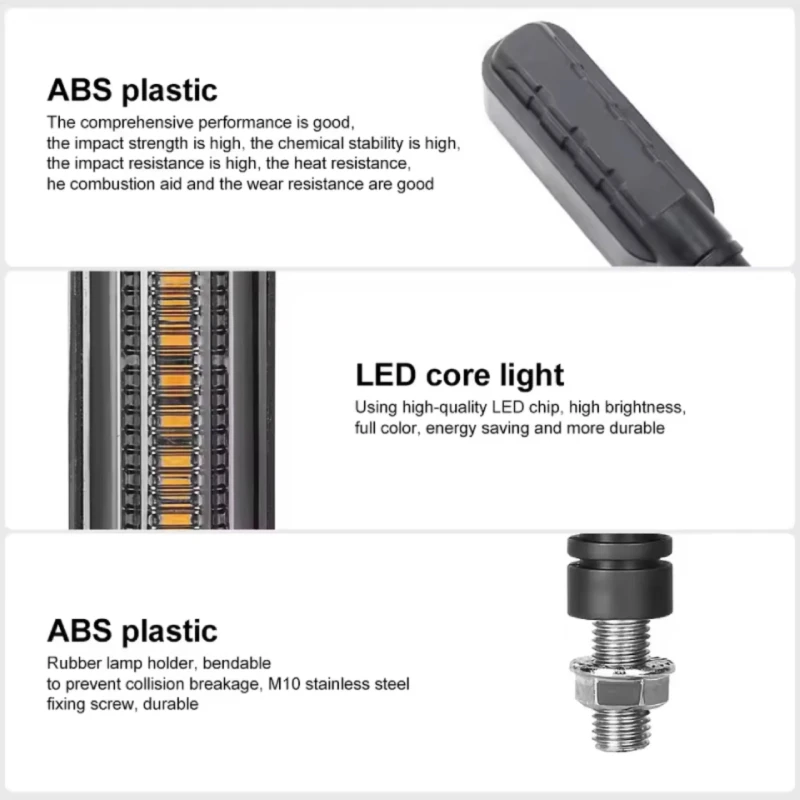 LED Tail Light Stop Lamp Rear Brake Light 1 Pair Motorcycle Indicator Lights LED Flowing Turn Signal Indicators Running Light