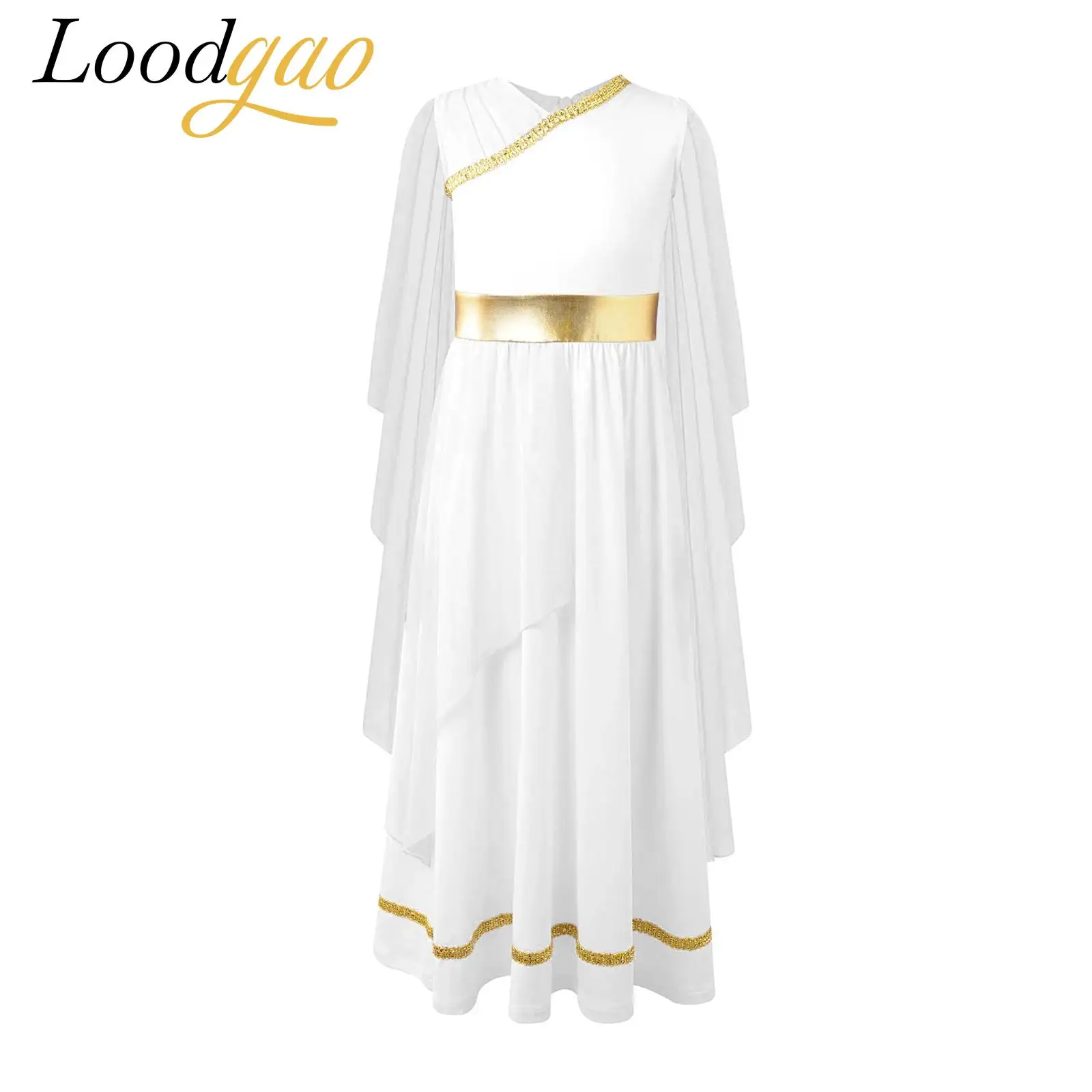 Costume cosplay da principessa greca Toga greca antica per ragazze, abito in tulle romano, abito da festa a tema, abito di Halloween, abiti eleganti