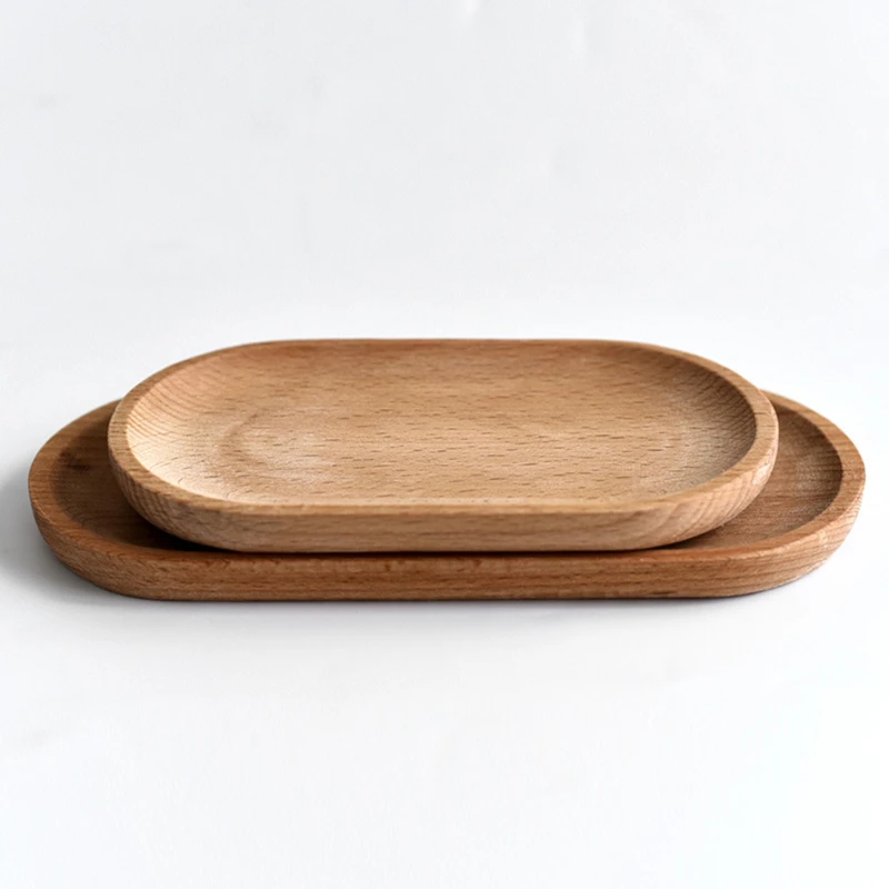 Oval Wooden Tea Tray Serving Table Plate Snacks Food Storage Dish for Tray Fruit Dishes Saucer Dessert Serving Tray Bamboo Tray