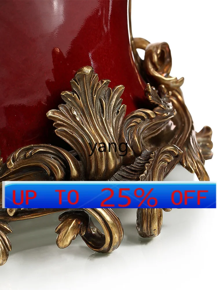 

CX Ceramic Inlaid Copper Burner Altar Luxury Living Room Decorative Storage Storage Jar Decoration