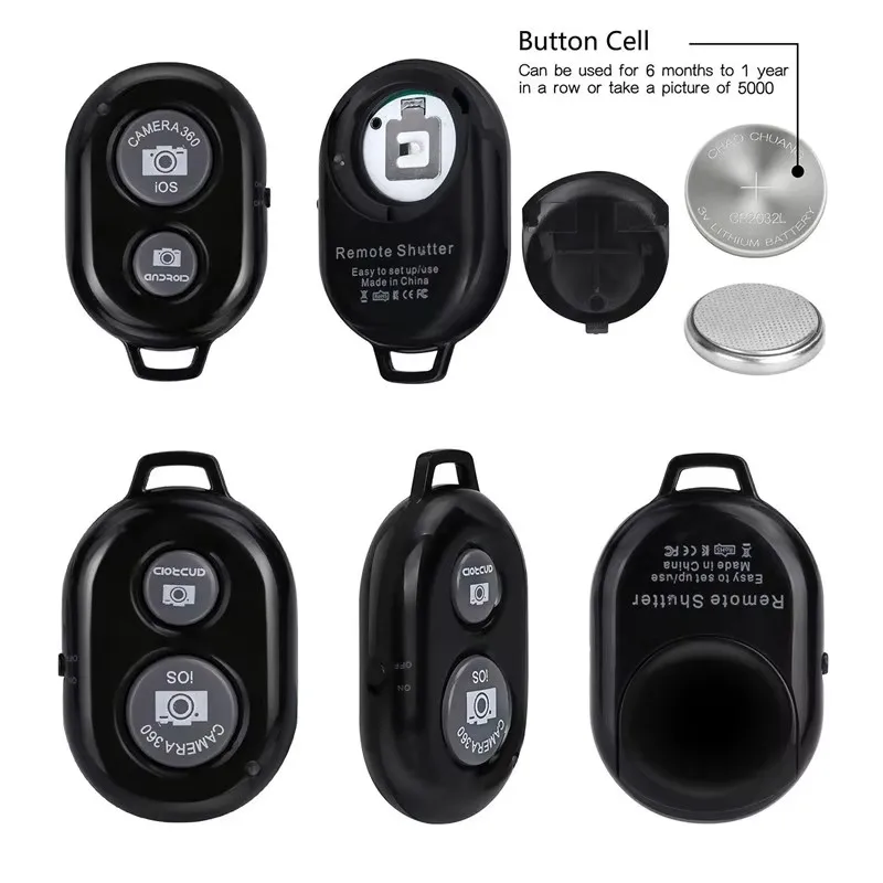 1-4pcs Mini Bluetooth Shutter Release Button Wireless Remote Control for IOS Android Phone Camera Selfie Photo Page Controller