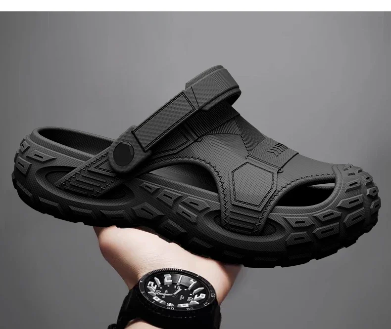 Sommer Herren Outdoor Clog Sandalen EVA Atmungsaktiv Rutschfest Geschlossene Zehenpartie Verschleißfeste Strandpantoffeln – Detail 11
