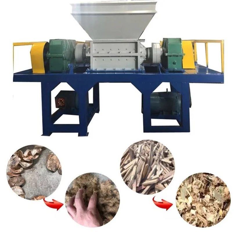 Electric Leaf Tungsten Biomass Garden Tractor Straw Coconut Shredding Small Root Industrial Wood 240v Maize Stalk Shredder