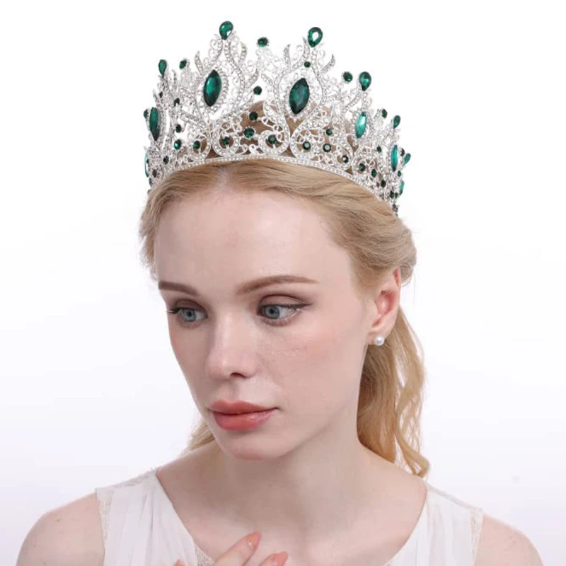 

Women's Queen Crown Baroque Wedding Tiaras Jeweled Costume Tiara Princess Crown Prom Birthday Party Halloween Hair Accessories