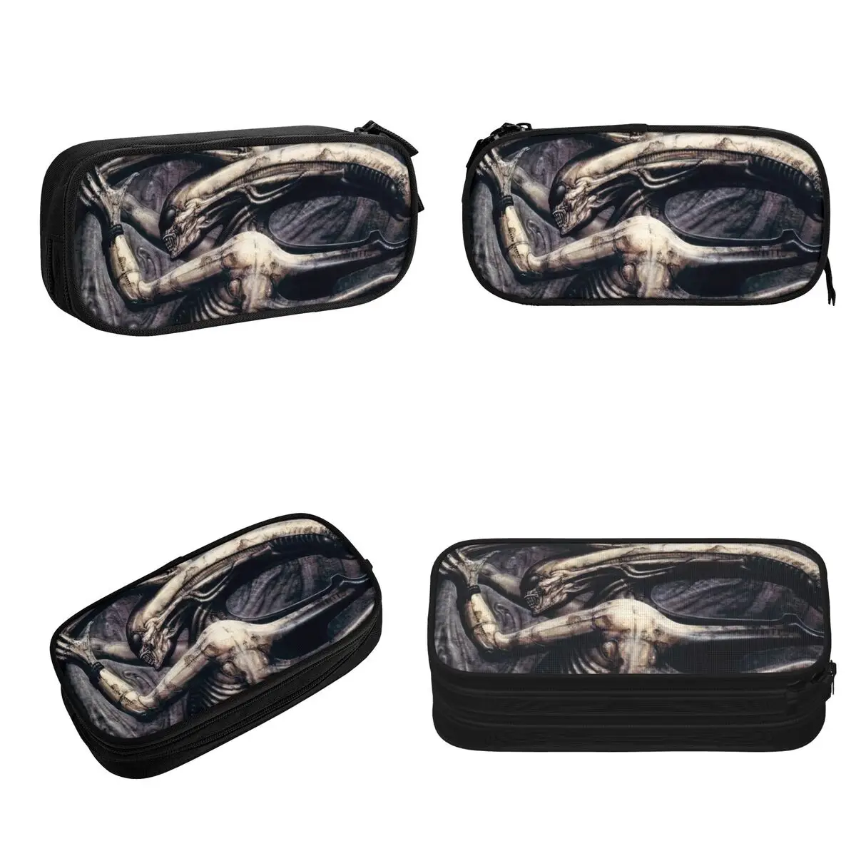 Alien Xenomorph HR Giger Pencil Cases Large Capacity Pen Bags Pen Box Pencil Pouch For Boys Girls Students Stationery School