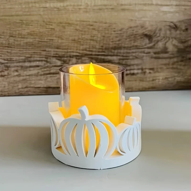 Anello di Natale fai-da-te tazza di candela di zucca stampo in silicone anello di zucca portacandele stampo scatola di immagazzinaggio stampi in resina di gesso di cemento