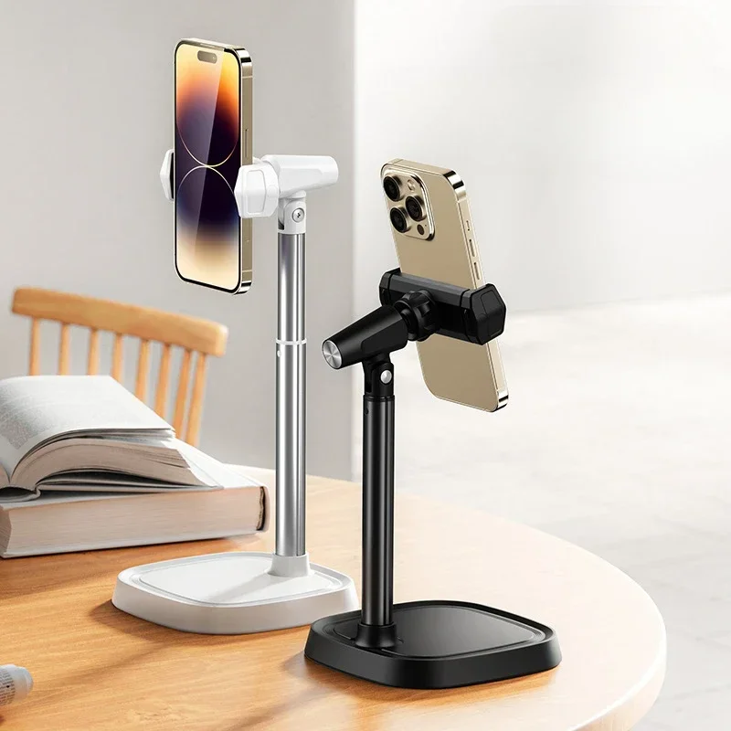 

Scalable Mobile Phone Holder, Telescopic Desktop Stands, Lazy Phone Stand for Recording Video Live, Phone Grip, Aluminum Alloy