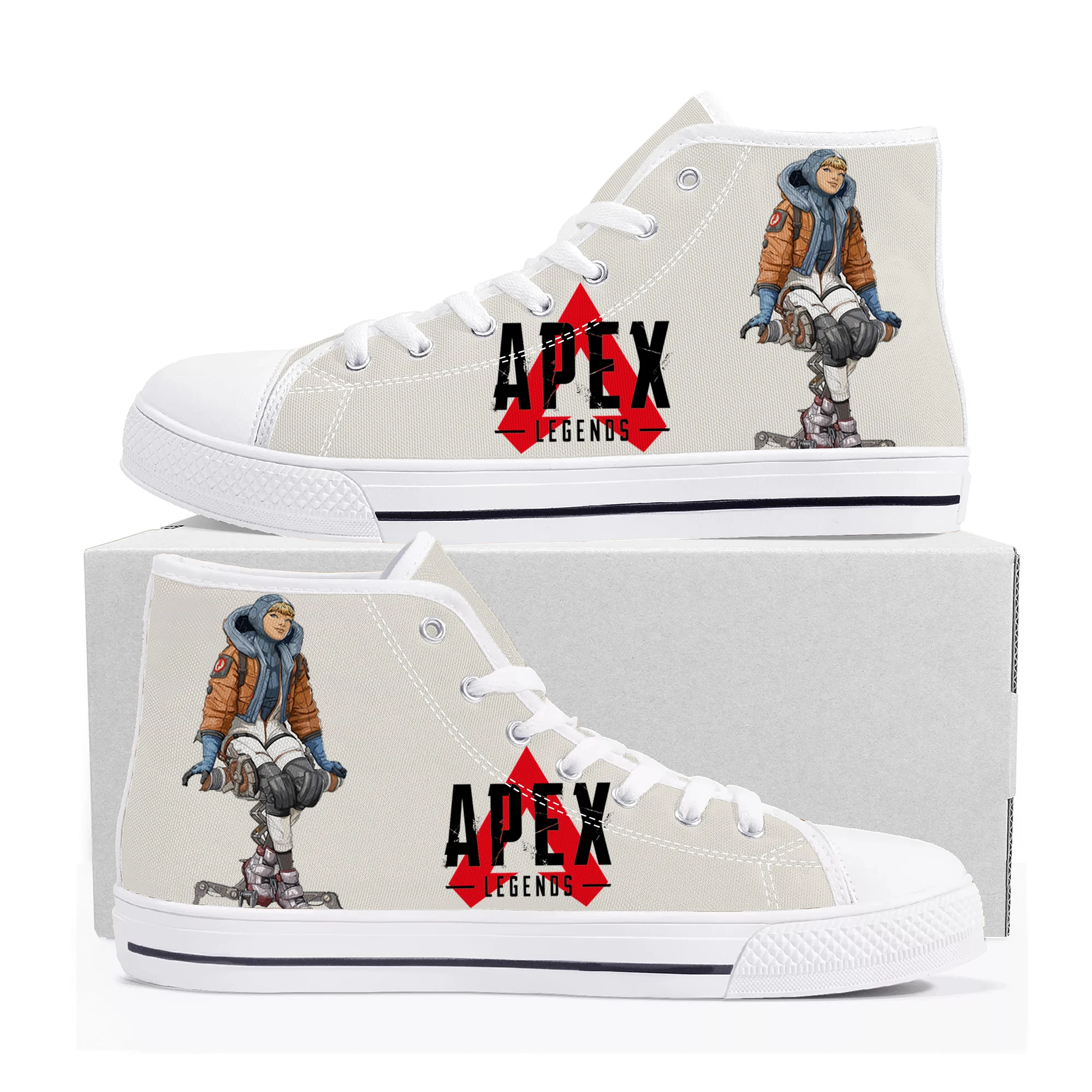 Cartoon Game Apex Legends Wattson High Top Sneakers Mens Womens Teenager High Quality Canvas Shoes Casual Tailor Made Sneaker