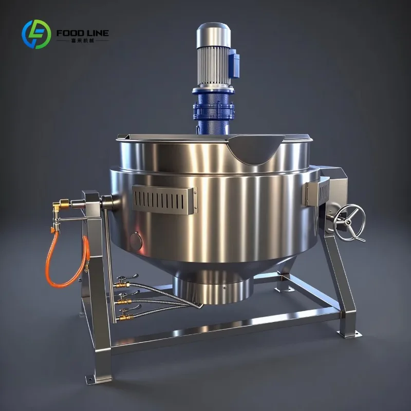 Industrial Cooking Pot Electric Jacketed Kettle with Mixer for Cheese Sauce for Baking & Frying Custom