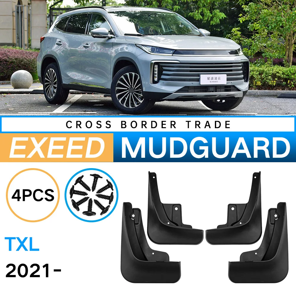 

Car Auto Mud Flaps for Exeed TXL 2021-2024 Splash Guards Fender Mudguard Outdoor Travel Must Have Auto Parts